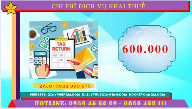 Chi phí kế toán thuế trọn gói giá rẻ tại Thành phố Châu Đốc