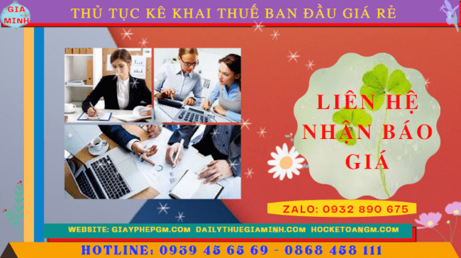 Chi phí khai thuế ban đầu cho doanh nghiệp mới thành lập tại Thành phố Châu Đốc