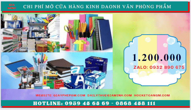 Chi phí mở cửa hàng kinh doanh văn phòng phẩm tại Phú Yên