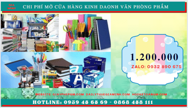 MỞ CỬA HÀNG KINH DOANH VĂN PHÒNG PHẨM TẠI TT HUẾ 5 Chi phí mở cửa hàng kinh doanh văn phòng phẩm tại TT Huế