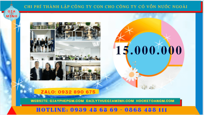 Thành lập công ty con có vốn đầu tư nước ngoài tại lào cai 5 Chi phí thành lập công ty con có vốn đầu tư nước ngoài tại Lào Cai