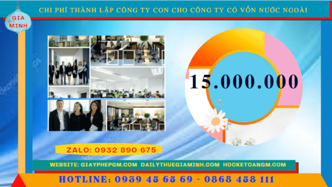 THÀNH LẬP CÔNG TY CON CÓ VỐN ĐẦU TƯ NƯỚC NGOÀI TẠI SƠN LA 5 Chi phí thành lập công ty con có vốn đầu tư nước ngoài tại Sơn La