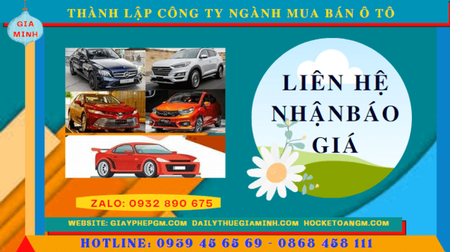 Chi phí thành lập công ty kinh doanh ô tô trọn gói tại Kon Tum