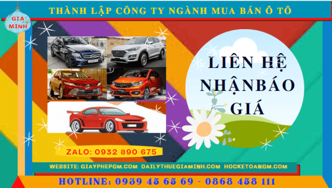 Chi phí thành lập công ty kinh doanh ô tô trọn gói tại Lạng Sơn