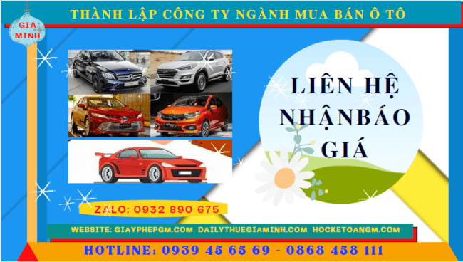 Chi phí thành lập công ty kinh doanh ô tô trọn gói tại Quảng Ninh