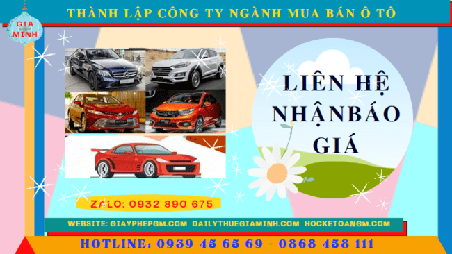 Chi phí thành lập công ty kinh doanh ô tô trọn gói tại Thành Phố Hải Phòng