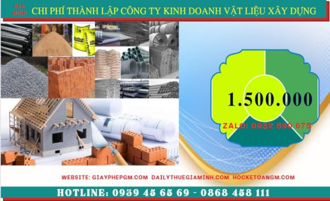 Chi phí thành lập công ty kinh doanh vật liệu xây dựng tại Nha Trang