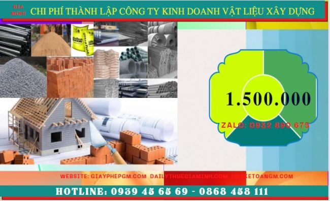 Thành lập công ty chuyên kinh doanh vật liệu xây dựng tại Sơn La