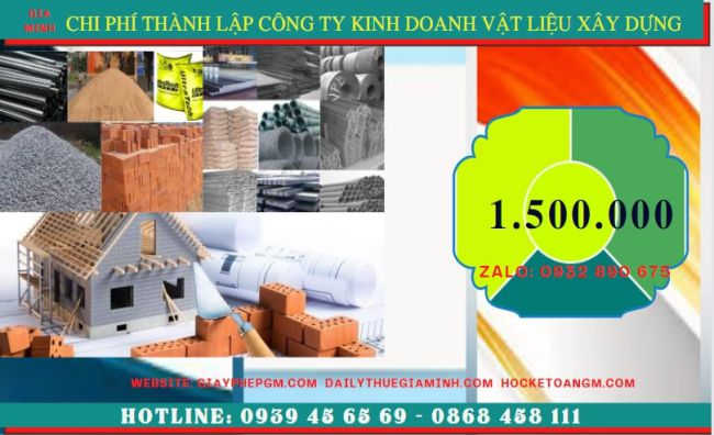 Thành lập công ty kinh doanh vật liệu xây dựng tại Thành phố Châu Đốc – Hướng dẫn đầy đủ 2025 5 Chi phí thành lập công ty kinh doanh vật liệu xây dựng tại Thành phố Châu Đốc