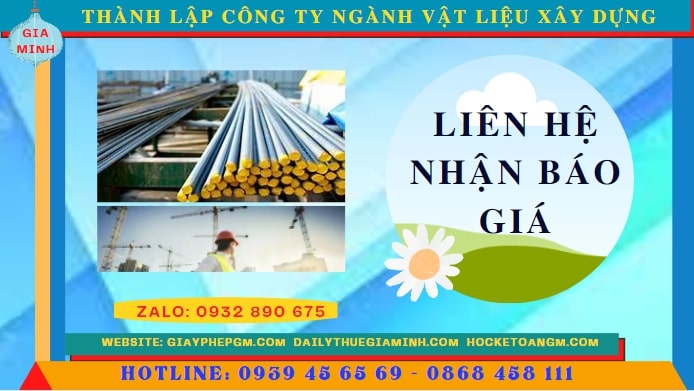Chi phí thành lập công ty ngành vật liệu xây dựng tại Đắk Lắk