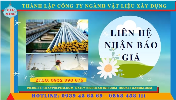 Chi phí thành lập công ty ngành vật liệu xây dựng tại Đồng Nai