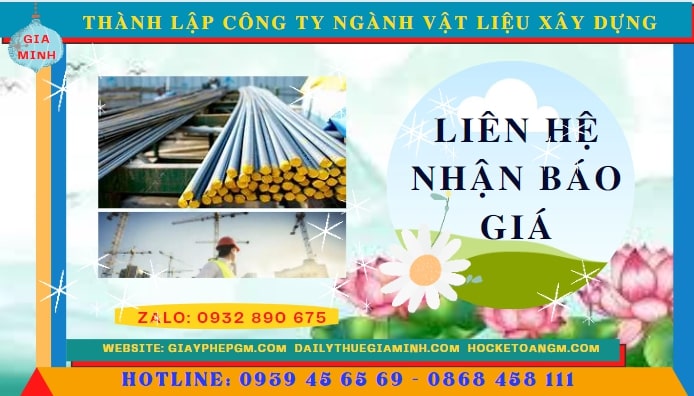 THÀNH LẬP CÔNG TY NGÀNH VẬT LIỆU XÂY DỰNG TẠI HÒA BÌNH TRỌN GÓI, NHANH GỌN 5 Chi phí thành lập công ty ngành vật liệu xây dựng tại Hòa Bình