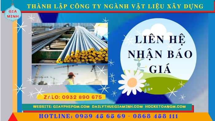 Chi phí thành lập công ty ngành vật liệu xây dựng tại Hưng Yên