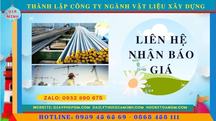 Chi phí thành lập công ty ngành vật liệu xây dựng tại Lai Châu