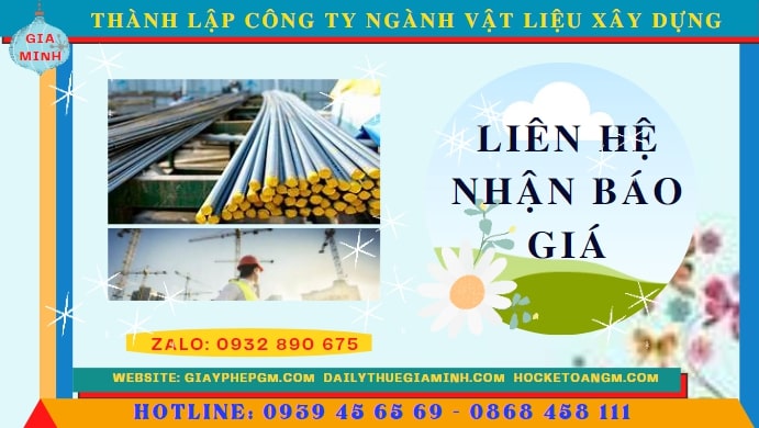 THÀNH LẬP CÔNG TY NGÀNH VẬT LIỆU XÂY DỰNG TẠI LẠNG SƠN 5 Chi phí thành lập công ty ngành vật liệu xây dựng tại Lạng Sơn