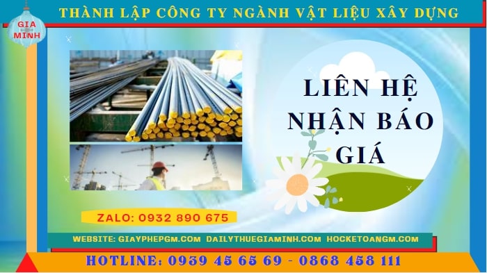 Chi phí thành lập công ty ngành vật liệu xây dựng tại Nghệ An