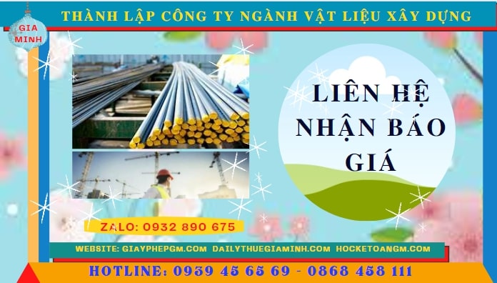 Chi phí thành lập công ty ngành vật liệu xây dựng tại Phú Thọ