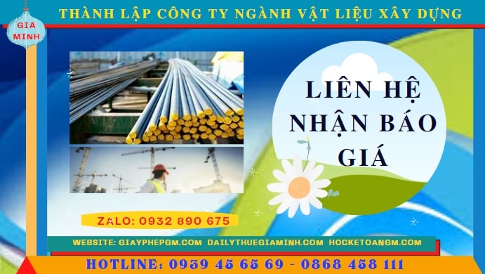 Chi phí thành lập công ty ngành vật liệu xây dựng tại Phú Yên