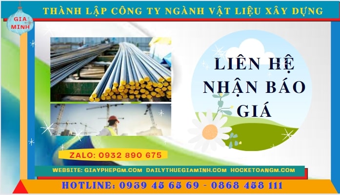 Chi phí thành lập công ty ngành vật liệu xây dựng tại Quảng Nam