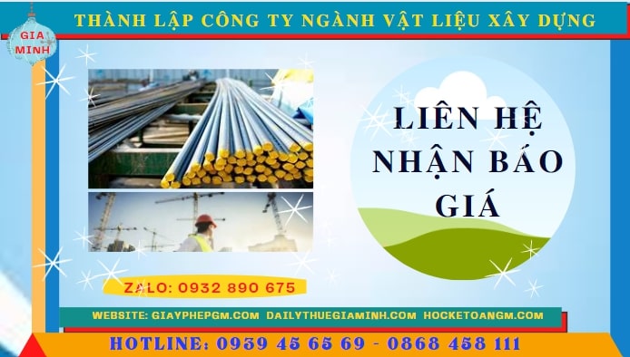 Chi phí thành lập công ty ngành vật liệu xây dựng tại Thành Phố Đà Nẵng
