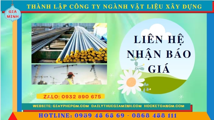 THÀNH LẬP CÔNG TY NGÀNH VẬT LIỆU XÂY DỰNG TẠI THÀNH PHỐ HẢI PHÒNG 5 Chi phí thành lập công ty ngành vật liệu xây dựng tại Thành Phố Hải Phòng