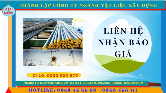 Chi phí thành lập công ty ngành vật liệu xây dựng tại TP Đà Nẵng