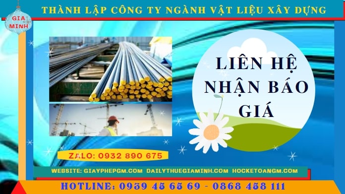 THÀNH LẬP CÔNG TY NGÀNH VẬT LIỆU XÂY DỰNG TẠI TP HẢI PHÒNG 5 Chi phí thành lập công ty ngành vật liệu xây dựng tại TP Hải Phòng