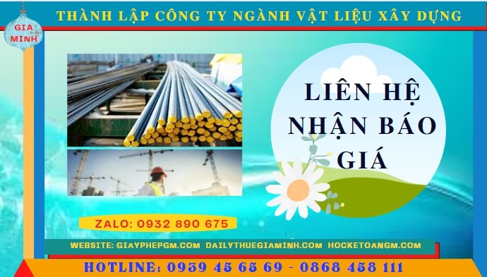 Chi phí thành lập công ty ngành vật liệu xây dựng tại TP Hồ Chí Minh