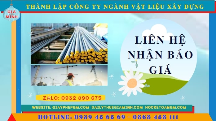 THÀNH LẬP CÔNG TY NGÀNH VẬT LIỆU XÂY DỰNG TẠI TP HƯNG YÊN 5 Chi phí thành lập công ty ngành vật liệu xây dựng tại TP Hưng Yên