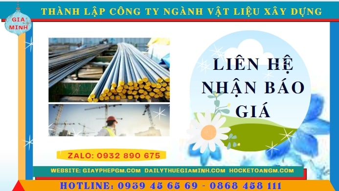 Chi phí thành lập công ty ngành vật liệu xây dựng tại Tuyên Quang