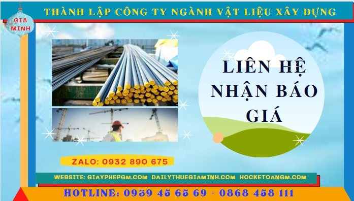 THÀNH LẬP CÔNG TY NGÀNH VẬT LIỆU XÂY DỰNG TẠI YÊN BÁI 5 Chi phí thành lập công ty ngành vật liệu xây dựng tại Yên Bái