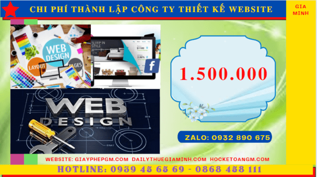 Chi phí thành lập công ty thiết kế website trọn gói tại Bà Rịa Vũng Tàu