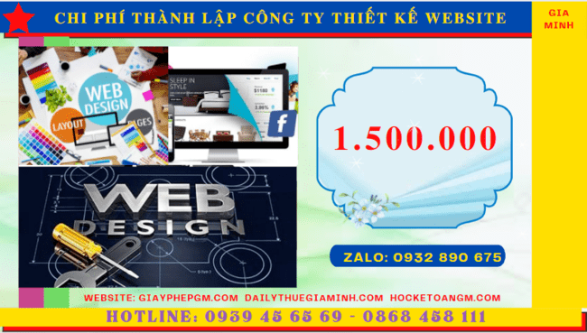 Chi phí thành lập công ty thiết kế website trọn gói tại Bắc Giang