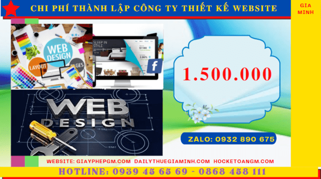Chi phí thành lập công ty thiết kế website trọn gói tại Bắc Kạn