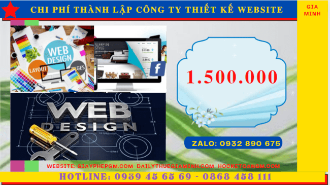 Chi phí thành lập công ty thiết kế website trọn gói tại Bình Phước