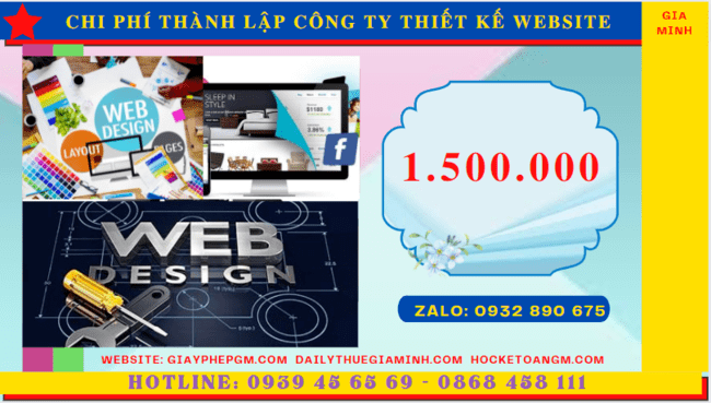 Chi phí thành lập công ty thiết kế website trọn gói tại Cà Mau