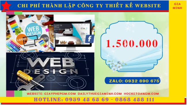 Chi phí thành lập công ty thiết kế website trọn gói tại Đắk Nông