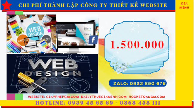 Chi phí thành lập công ty thiết kế website trọn gói tại Đồng Tháp
