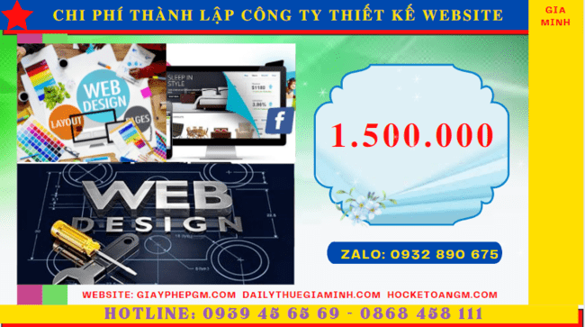 Chi phí thành lập công ty thiết kế website trọn gói tại Hà Giang