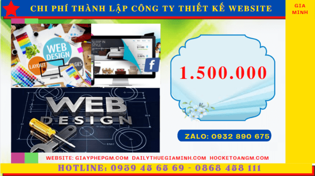 Chi phí thành lập công ty thiết kế website trọn gói tại Hà Tĩnh