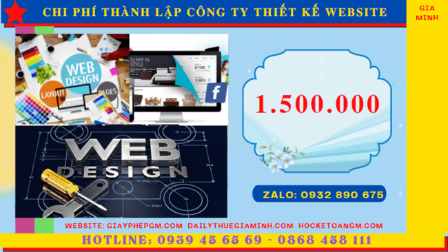 Chi phí thành lập công ty thiết kế website trọn gói tại Lai Châu
