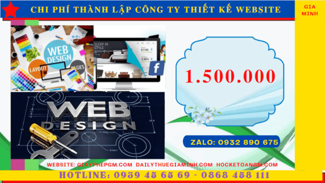 Chi phí thành lập công ty thiết kế website trọn gói tại Nam Định