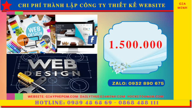 Chi phí thành lập công ty thiết kế website trọn gói tại Ninh Thuận