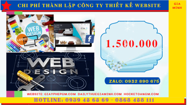 Chi phí thành lập công ty thiết kế website trọn gói tại Phú Thọ