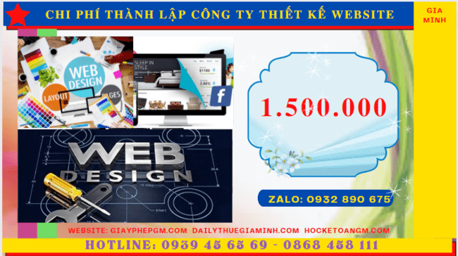 Chi phí thành lập công ty thiết kế website trọn gói tại Phú Yên