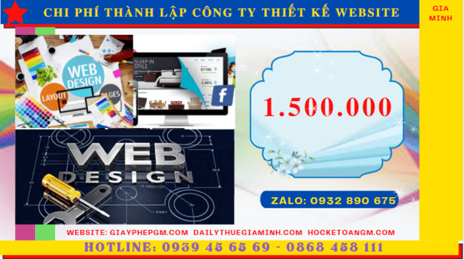Chi phí thành lập công ty thiết kế website trọn gói tại Quảng Trị