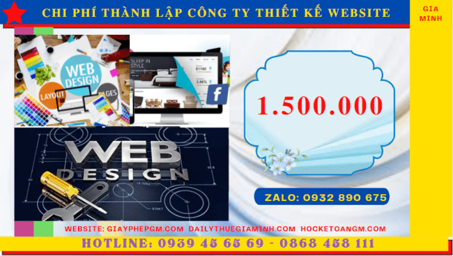 Chi phí thành lập công ty thiết kế website trọn gói tại Thái Bình