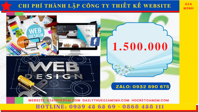 Chi phí thành lập công ty thiết kế website trọn gói tại Thành Phố Hà Nội
