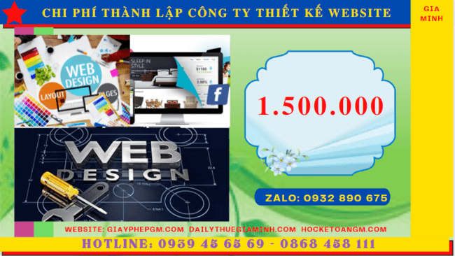 Chi phí thành lập công ty thiết kế website trọn gói tại Tiền Giang