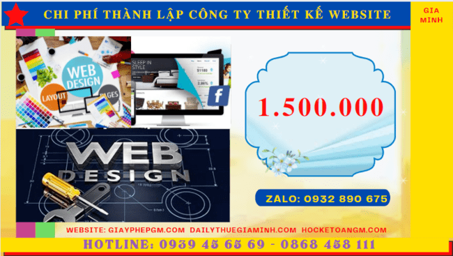 Chi phí thành lập công ty thiết kế website trọn gói tại TP Đà Nẵng
